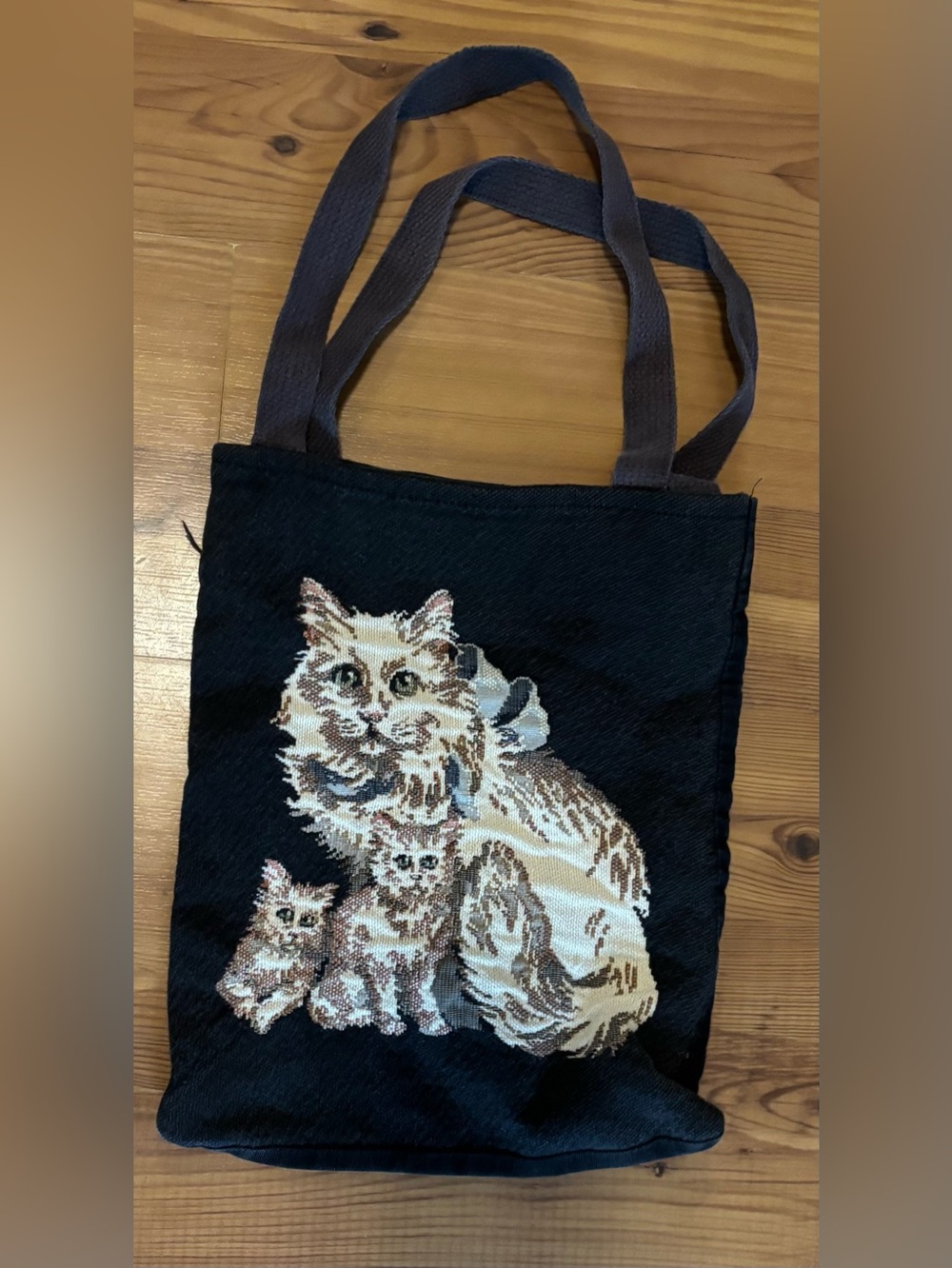 Vintage Cat And Kitten Tote Bag Tapestry 12x9โ
